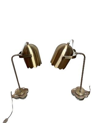 Bedside Lamps Art Deco Style Brass Finish Minimalist