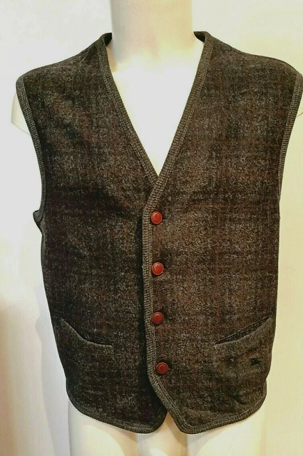 BURBERRY OF LONDON Chaleco 100 Original Talla 6 Xl Botones Cuero