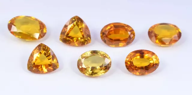 Naturel (Lot) Ceylan 42,25 Ct Saphir Orange Forme Mixte Pierre Précieuse En...