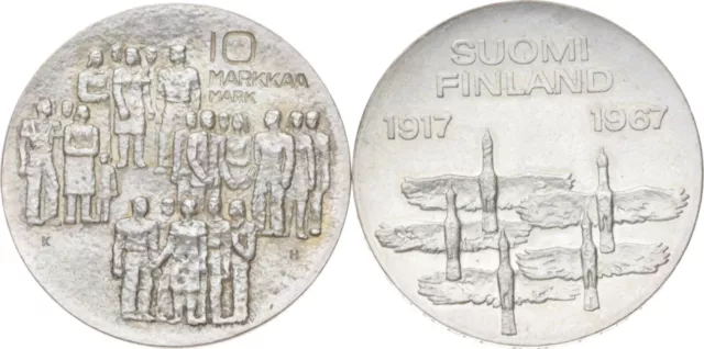 Finnland - 2 Stück: 10 Markkaa 1967/77