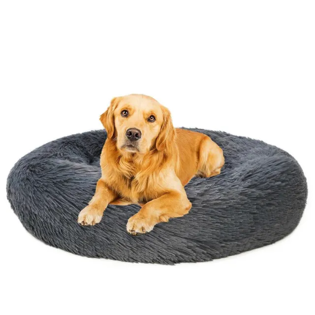 Letto per cani per gatti peloso morbido cuscino comodo cuscino XL 80 cm