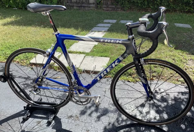 58cm trek road bike carbon OCLV 120 Dura Ace groupset Mavic Ksyrium Elite Wheels 58cm trek road bike carbon OCLV 120 Dura Ace groupset Mavic Ksyrium Elite Wheels
