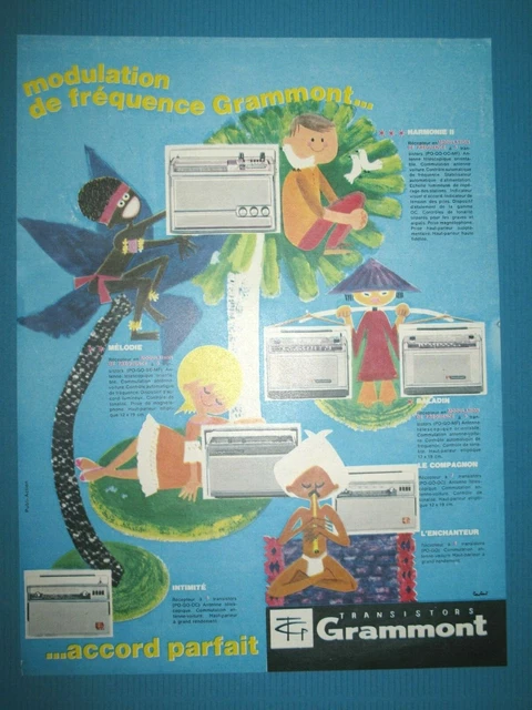 Publicite De Presse Grammont Transistors Frequence Illustration Constant Ad 1964