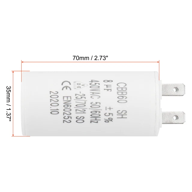PATIKIL CBB60 12+4uF Funzione Condensatore, 2pz AC