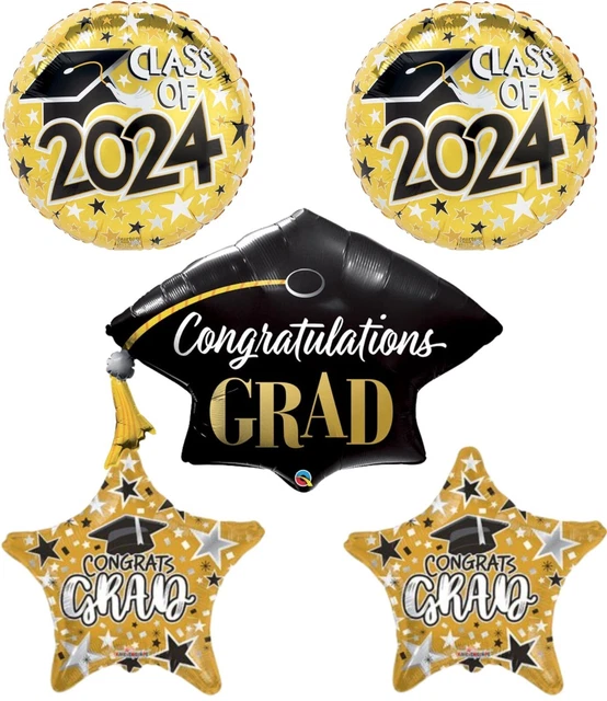 Grad Hat Balloons For Graduation Party Decorations 3Pcs