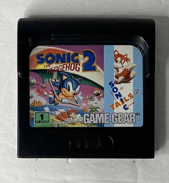 SONIC THE HEDGEHOG 2 (Sonic and Tails) SEGA Game Gear 1992 Cart Only ...