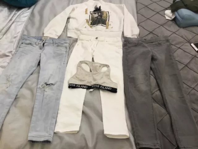 Girls bundle age 7-8 yrs jeans tops river island  next 5 items