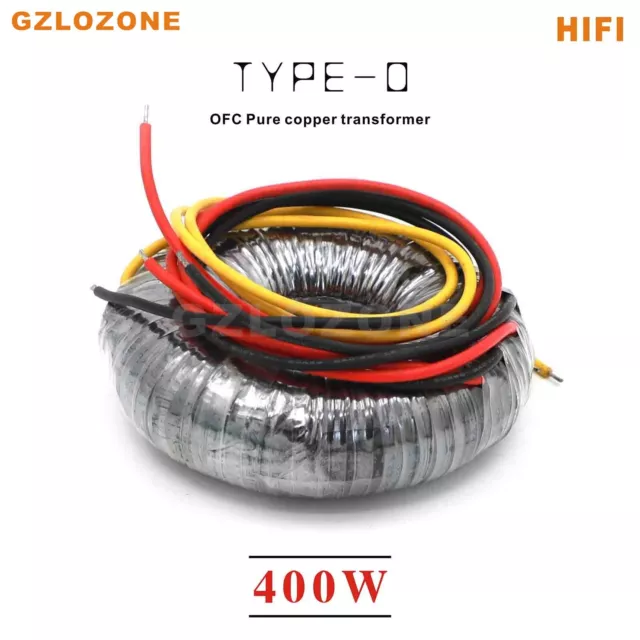 115V/230V HIFI 400W Type-O Oxygen Free Copper 400VA OFC Pure Copper Transformer