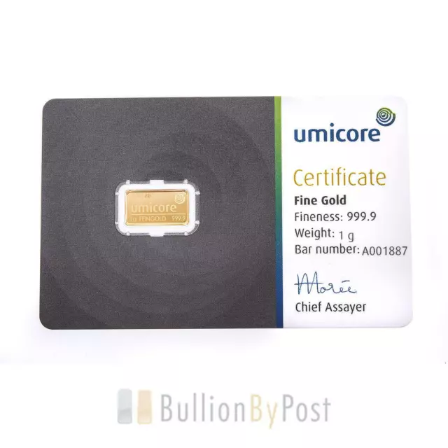 Umicore 1 Gram Gold Bar