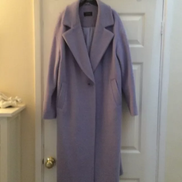 MARKS SPENCER LADIES WOOL coat lilac size 12 lined stunning 9.99 PicClick UK