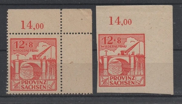 SBZ  Provinz Sachsen 88A + B ER or (Wiederaufbau) postfrisch