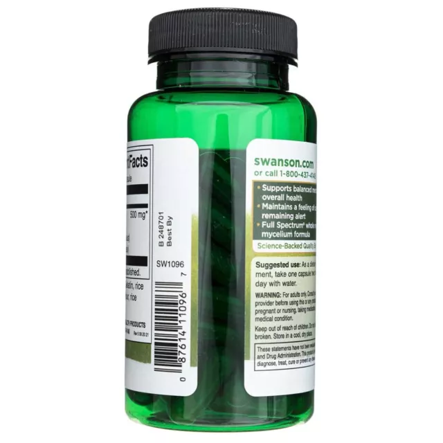 Swanson Löwenmäulchen Pilz 500 mg 60 Kapseln 3