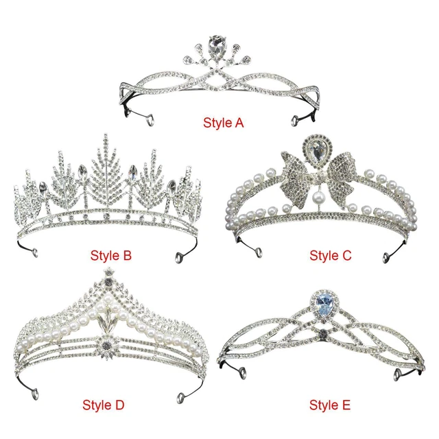 Rhinestone Tiara Headwear Flower Girl Headband for Carnival Performance Prom