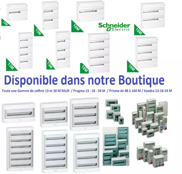 Disjoncteur 1P+N 2A-10A-16A-20A-32A Interrupteur dif A-AC 2x40A-2x63A Schneider 2