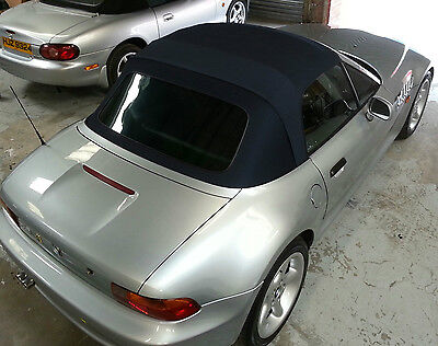 veniamo a te BMW Z3 Nero Mohair Cappuccio/soft top/tetto £ 800 montato mobile 