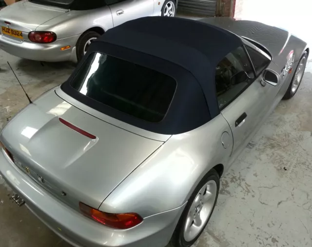 BMW Z3 Blue Mohair Hood, Soft Top,Roof £1020 Fitted At Our Workshop In Stockport