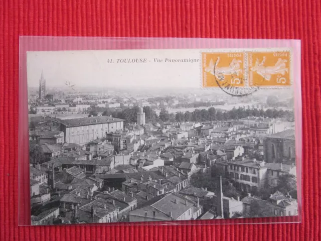Cpa Written Toulouse Stamp Panoramic View 31 High Garonne