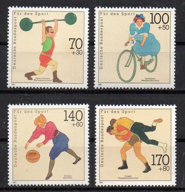 0237# Bund 1991, Mi.Nr. 1499-1502, Sporthilfe, postfrisch