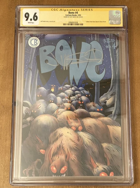 Cartoon Books BONE #4 First Printing CGC 9.6 Signed Jeff Smith