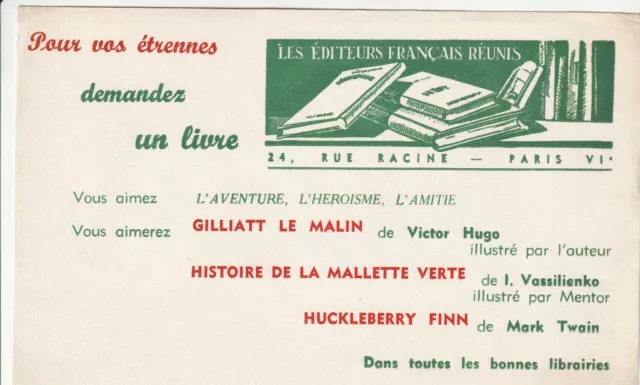 A138 Ancien Buvard - les éditeurs français réunis - 24 rue racine PARIS - livre