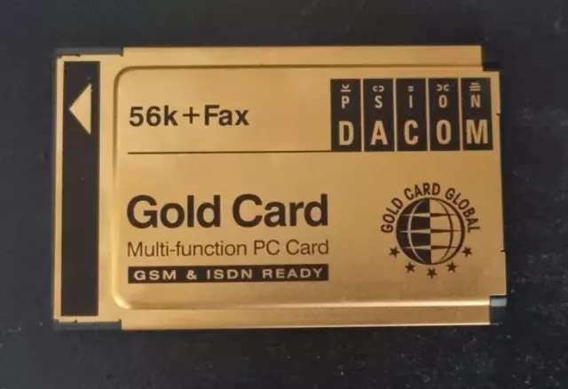 PSION DACOM V34 + Fax Gold Card Multi-Function PC card GSM & ISDN Ready