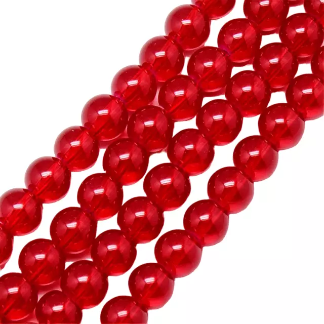 ❤ 100 x Glass MILKY Transparent Spacer Beads CHOOSE 6mm/8mm Make Jewellery ❤
