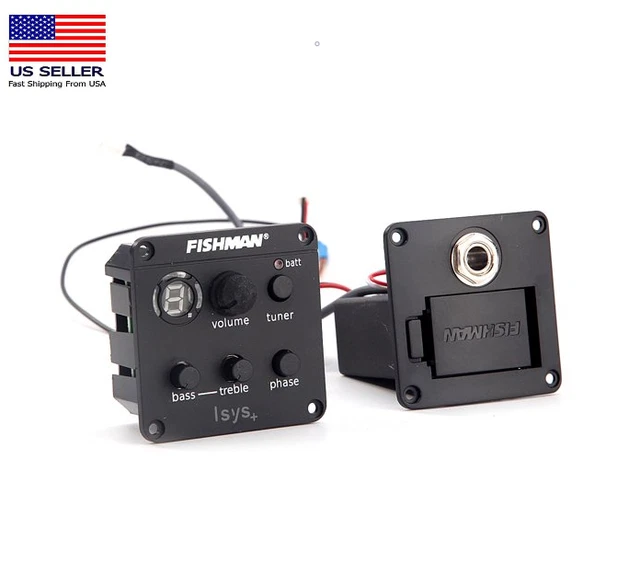 ACOUSTIC GUITAR PICKUPS ISYS+ Plus Preamp EQ Tuner Piezo Mic fishman