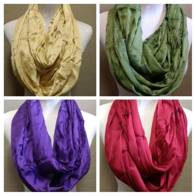 Midweight 100% Viscose Solid Color Infinity Scarves - Your Choose Color!!