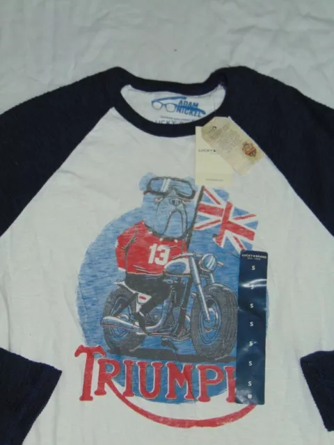 NEW ! MEN'S SMALL Lucky Brand Adam Nickel Triumph Motorcycle Shirt $29.99 -  PicClick