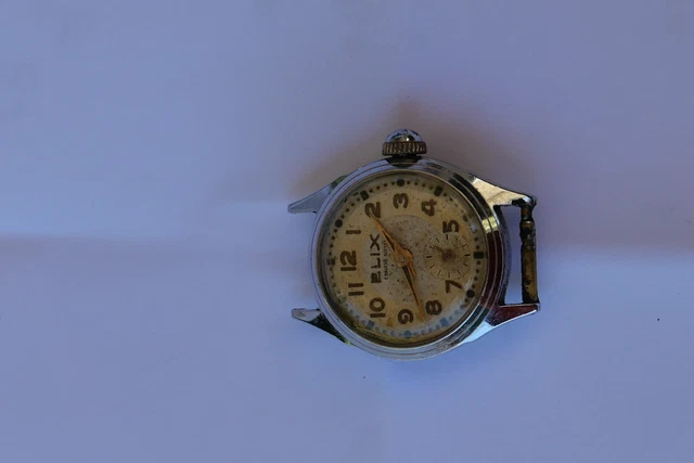 Montre Vintage Pour Femme STAD - Mouvement Mécanique Suisse, Boîtier Acier Doré, Fonctionne