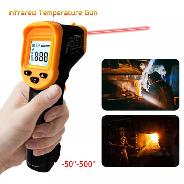 Non-contact Digital Temperature Gun Laser Handheld Infrared Thermometer Meter 3