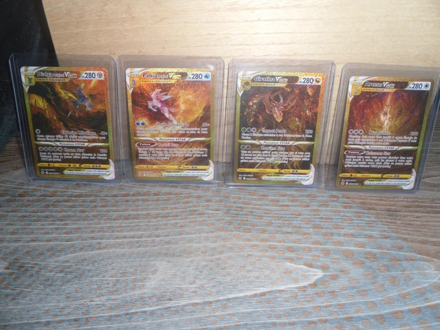 Lot de 4 cartes  Pokémon 12.5 Zénith Suprême DIALGA PALKIA GIRATINA ARCEUS GOLD
