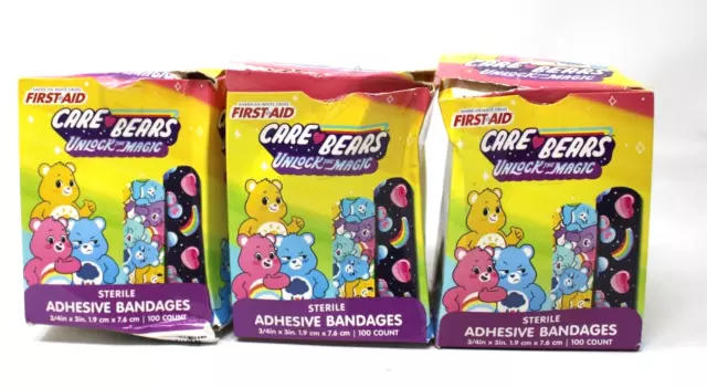 Dukal 10852 Nutramax Care Bears Adhesive Bandages ¾" x 3" - 100/BX 3 Boxes