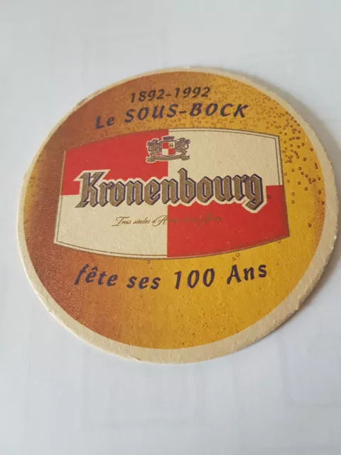 Ancien sous bock bière KRONENBOURG recto-verso différent