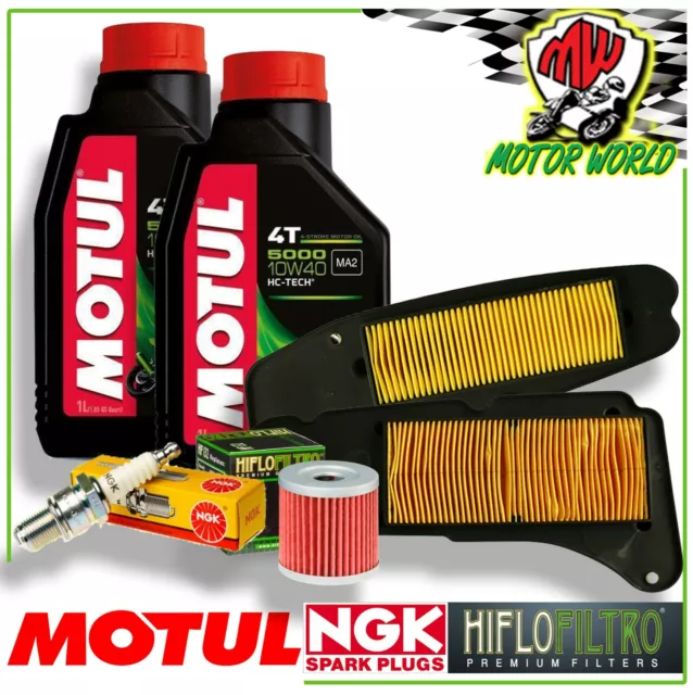 Set Entretien Huile MOTUL 5000+ Filtres Bougie Yamaha YP majesty ABS 400 2007