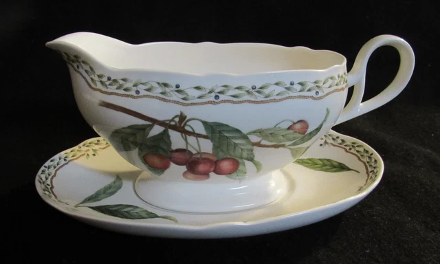 Noritake Royal Orchard Gravy Boat With Underplate