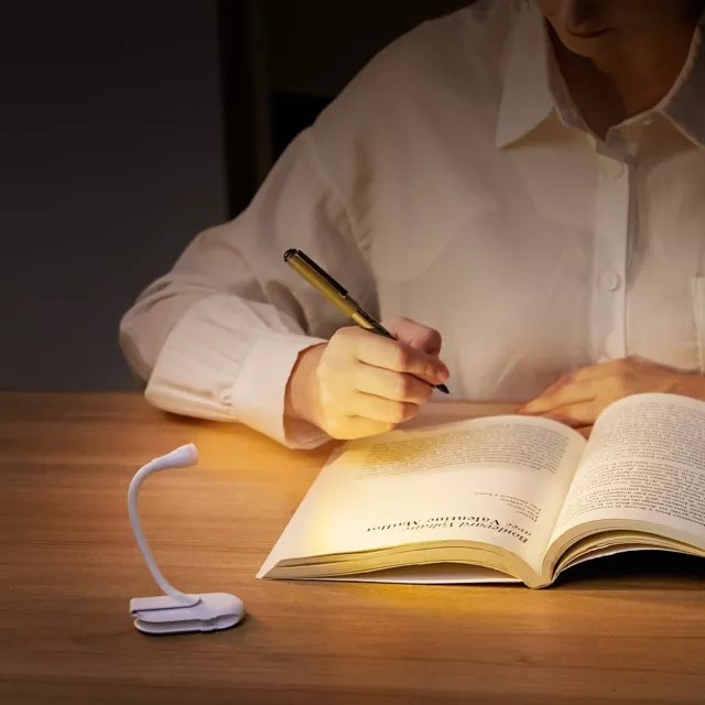 Wiederauf ladbar Lesung Clip-On Schreibtisch lampe Buch Nachtlicht Schlafzimmer