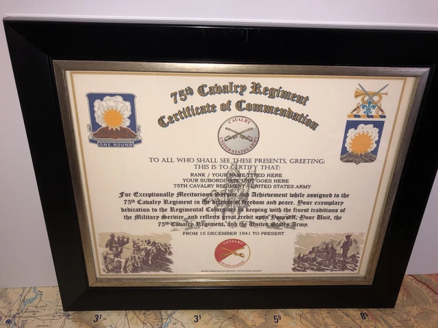 11th ACR,Blackhorse,11th Armored Cavalry Certificate | #32746438