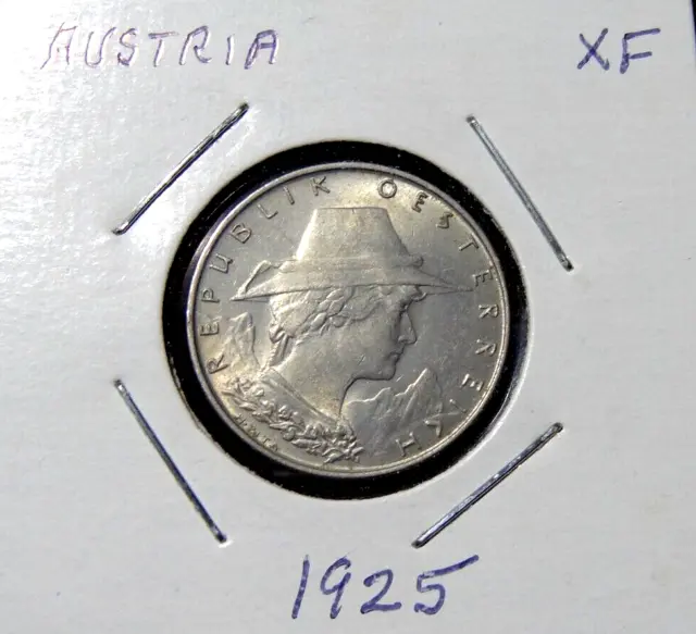 1925 AUSTRIA 10 GROSCHEN  World Austrian Coin