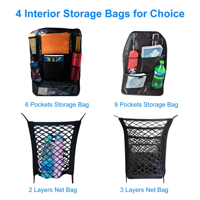 Multi-pockets Car Seat Back Storage/Net Bag Organizer Protector Collector Hold