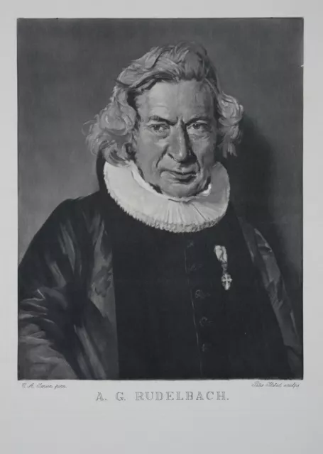 ILSTED (*1861) da JENSEN (*1792), teologo Rudelbach (1792-1862), 1930 circa, Re
