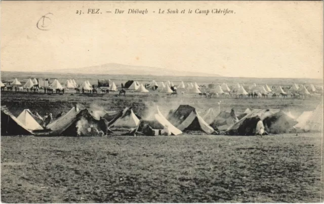 CPA AK FEZ - Dar Dbibagh-Le Souk et le Champ Chérifien MAROC (669329)