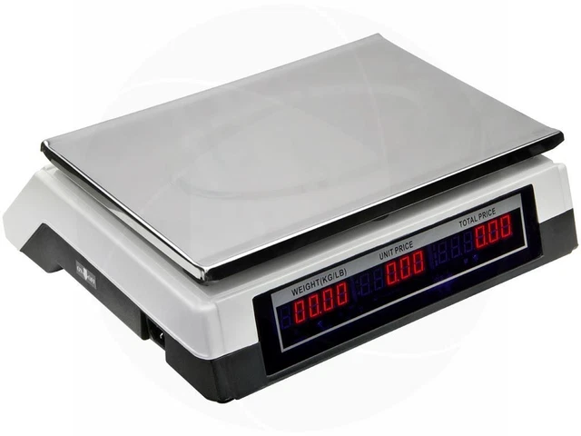Store Scale DIGITAL COMMERCIAL GROCERY Store Price Scale 88lbs 40Kgs Dual Side LED ...