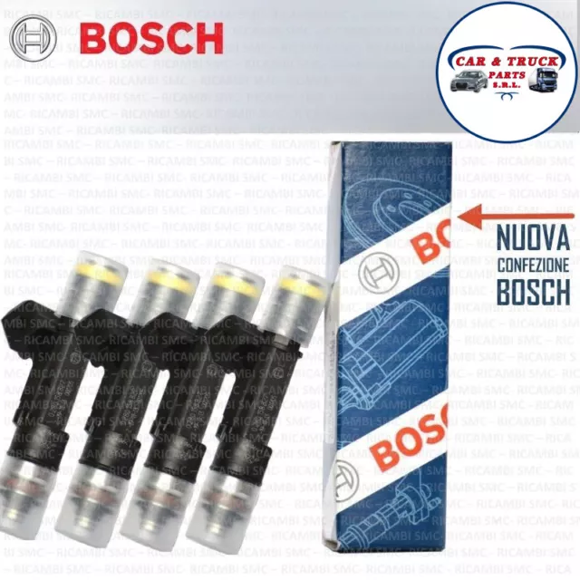 0280158827 INIETTORI 4 PEZZI FIAT MULTIPLA Doblo 1.6 BIPOWER NATURAL POWER BOSCH