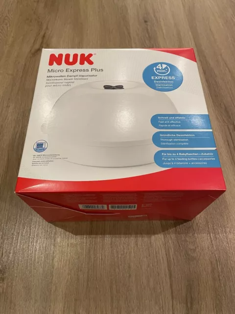 NEW NUK Micro Express Plus Microwave Steam Baby Bottle Steriliser