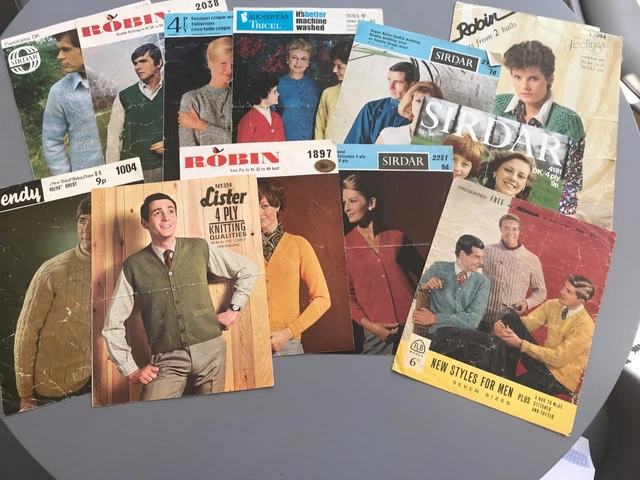 Vintage Strickmuster Erwachsenenkleidung 1960er bis 1980er Jahre