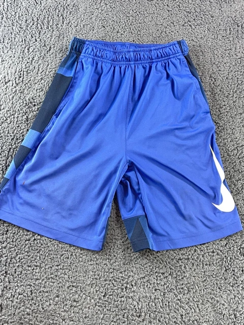Nike Dri Fit Athletic Basketball Shorts Youth Boys Size Large Blue Lime Green