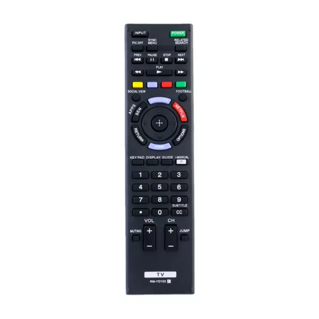 New Original RM-YD103 Replacement Remote Control Fit For Sony TV- Black 3