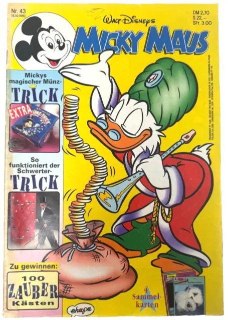 Walt Disneys Micky Maus Heft 43/92 vom 15.10.1992 Ehapa