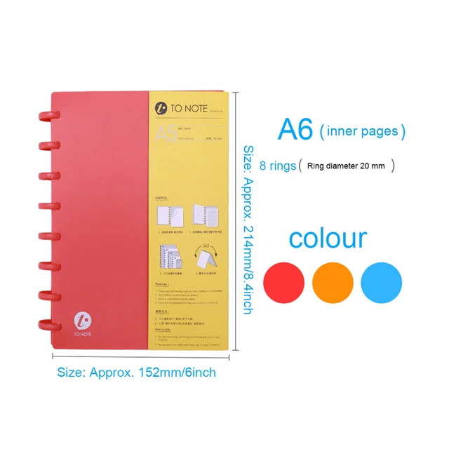 (red))A6 Writing Tool Office Supplies For Daily Life Girls Boys